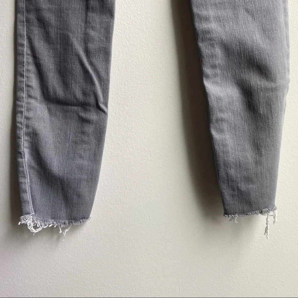 Athleta Sculptek Grey Raw Hem Stretch Denim Jeans